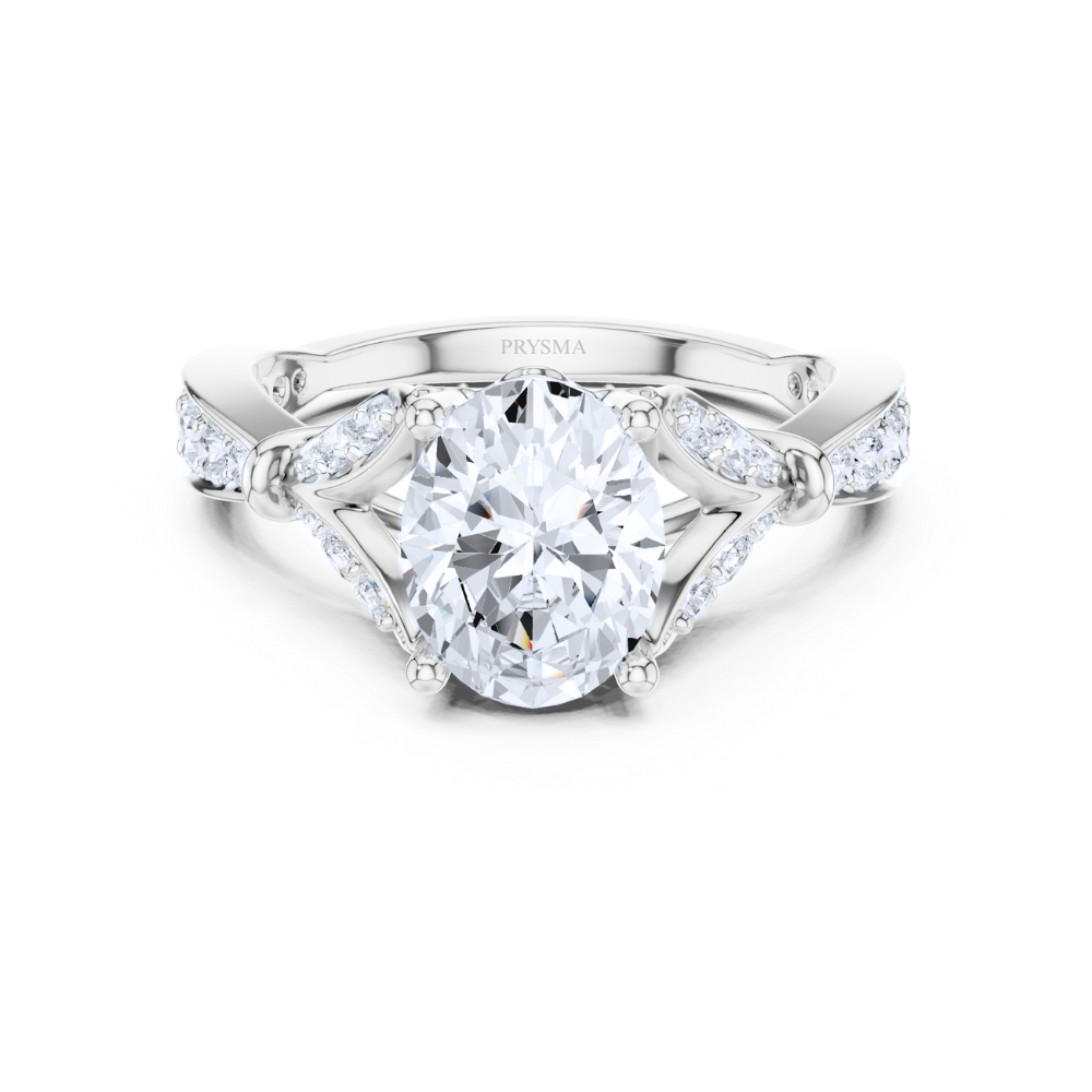 Aurelia Oval Diamond Vine Ring