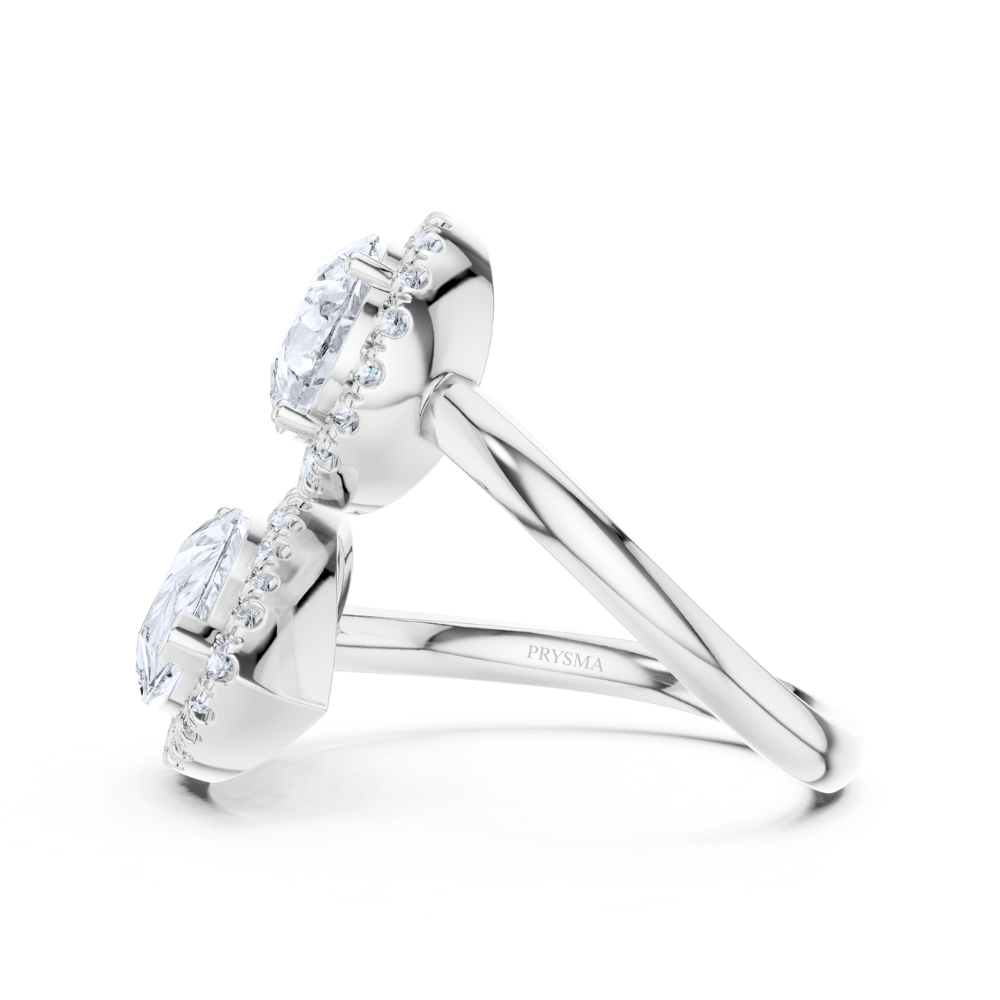 Celestia Pear Duet Ring