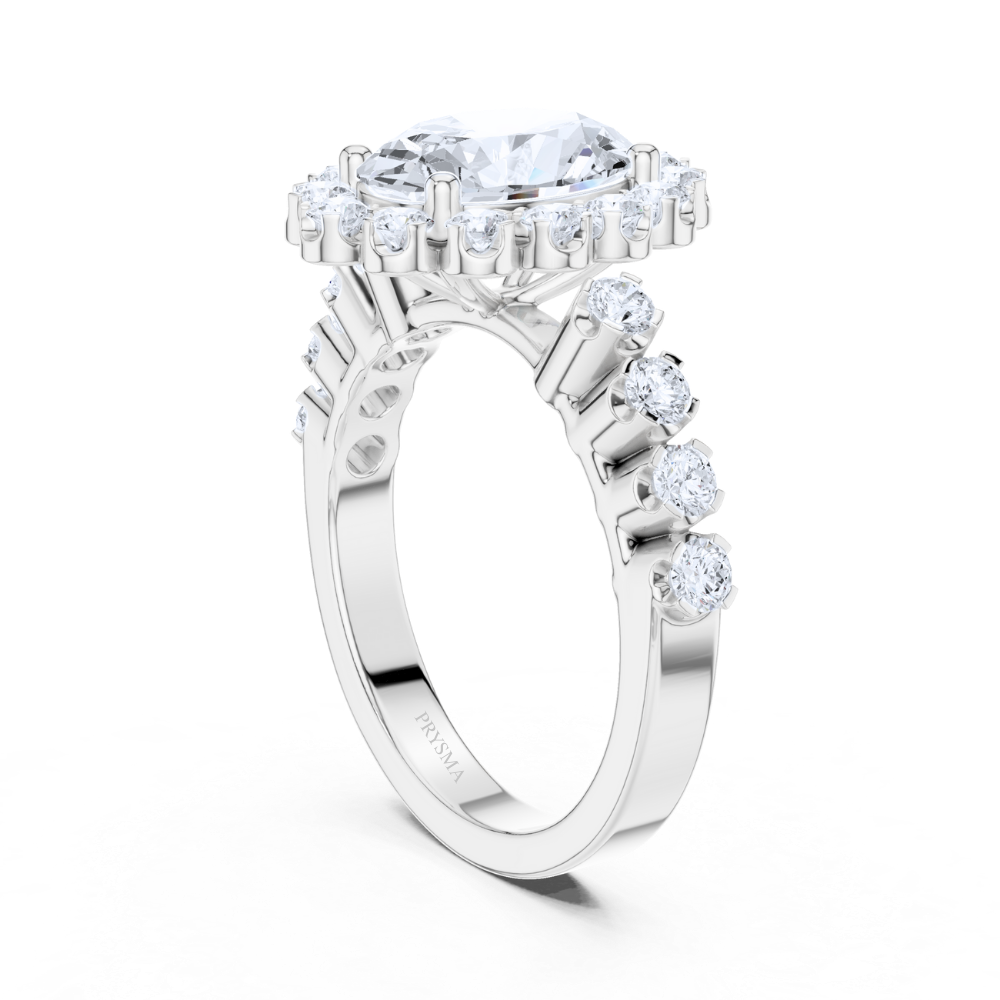 Oval Radiance Blossom Diamond Ring