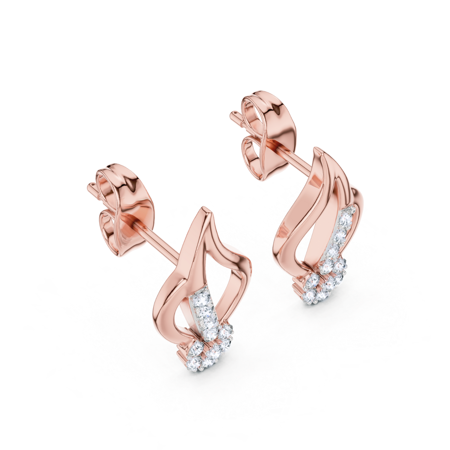 Floral Elegance Diamond Earrings
