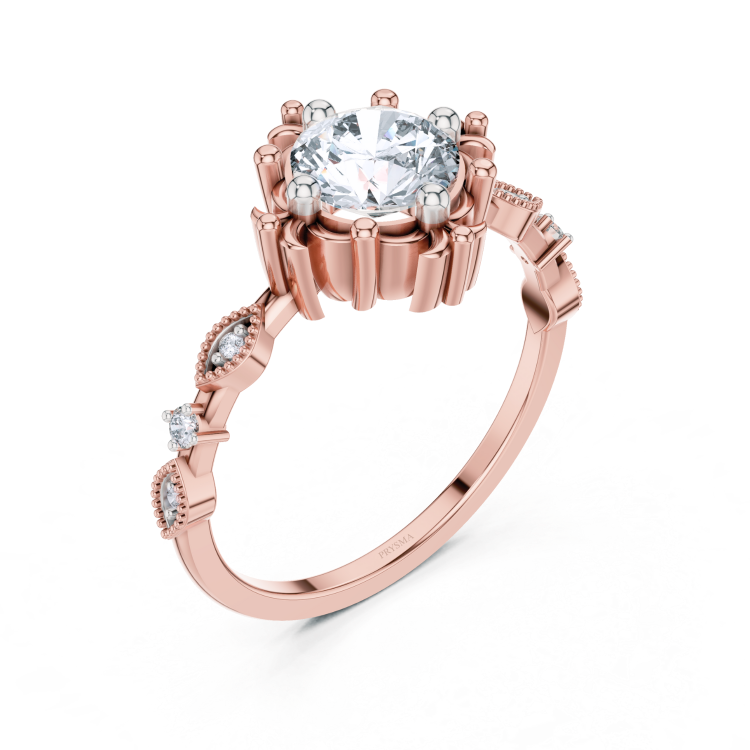Vintage Floral Diamond Ring