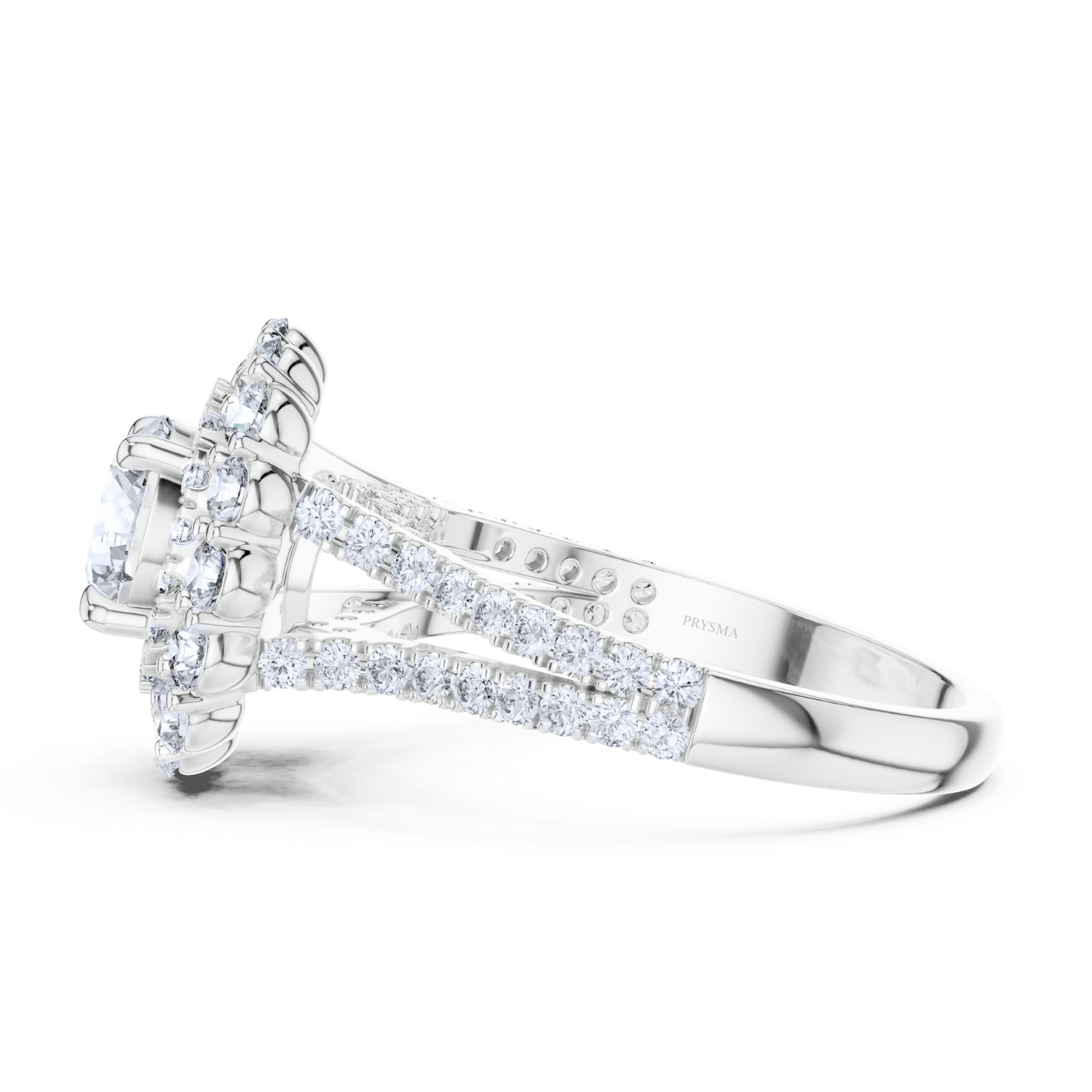 Radiant Double Halo Diamond Ring