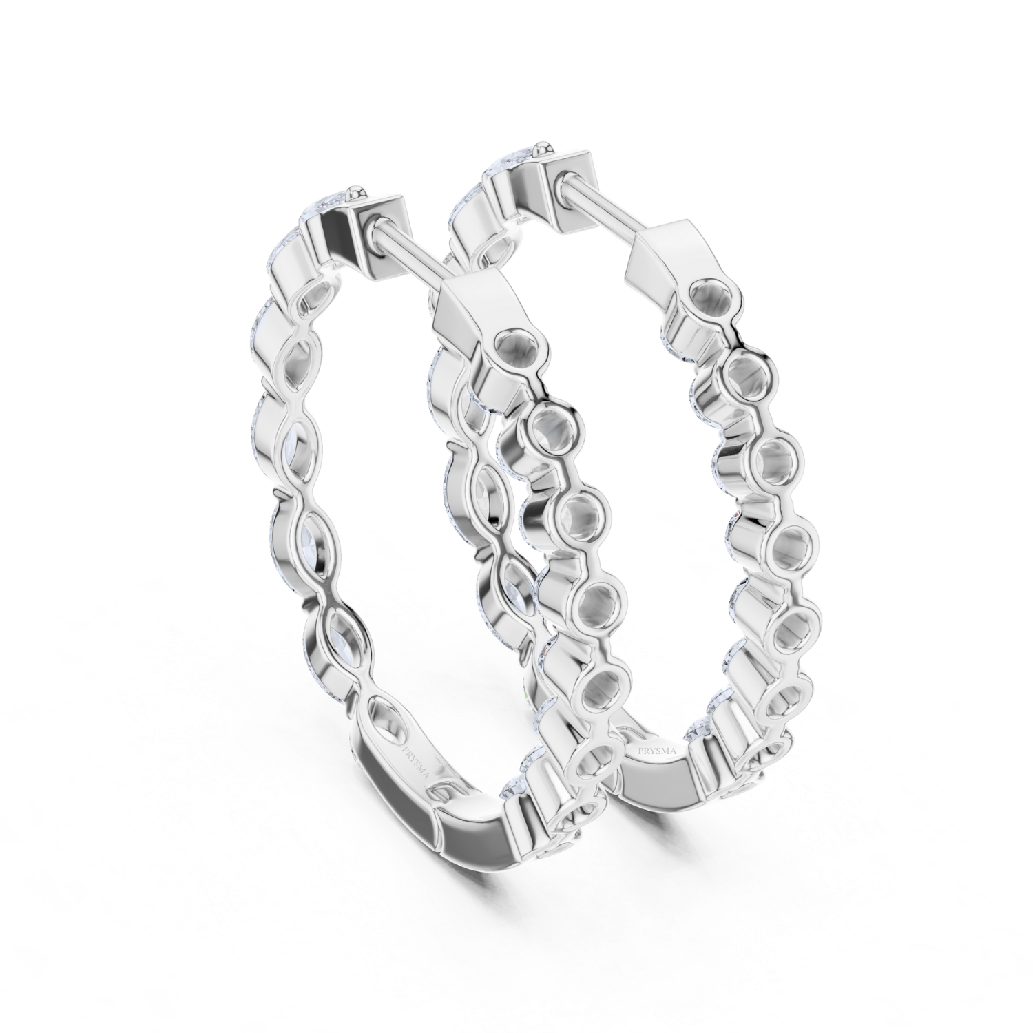 Marquise Elegance Hoop Earrings
