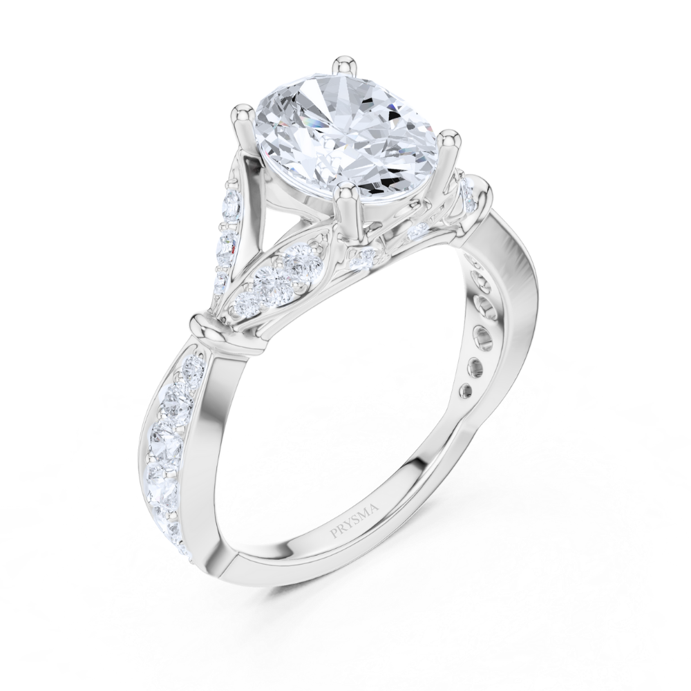 Aurelia Oval Diamond Vine Ring