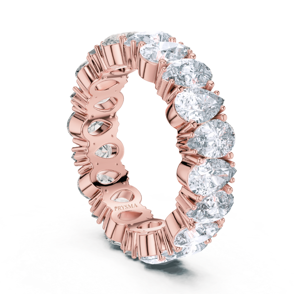 Radiant Teardrop Eternity Ring