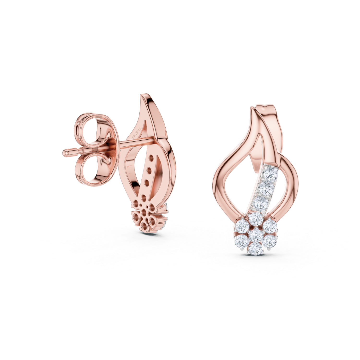 Floral Elegance Diamond Earrings