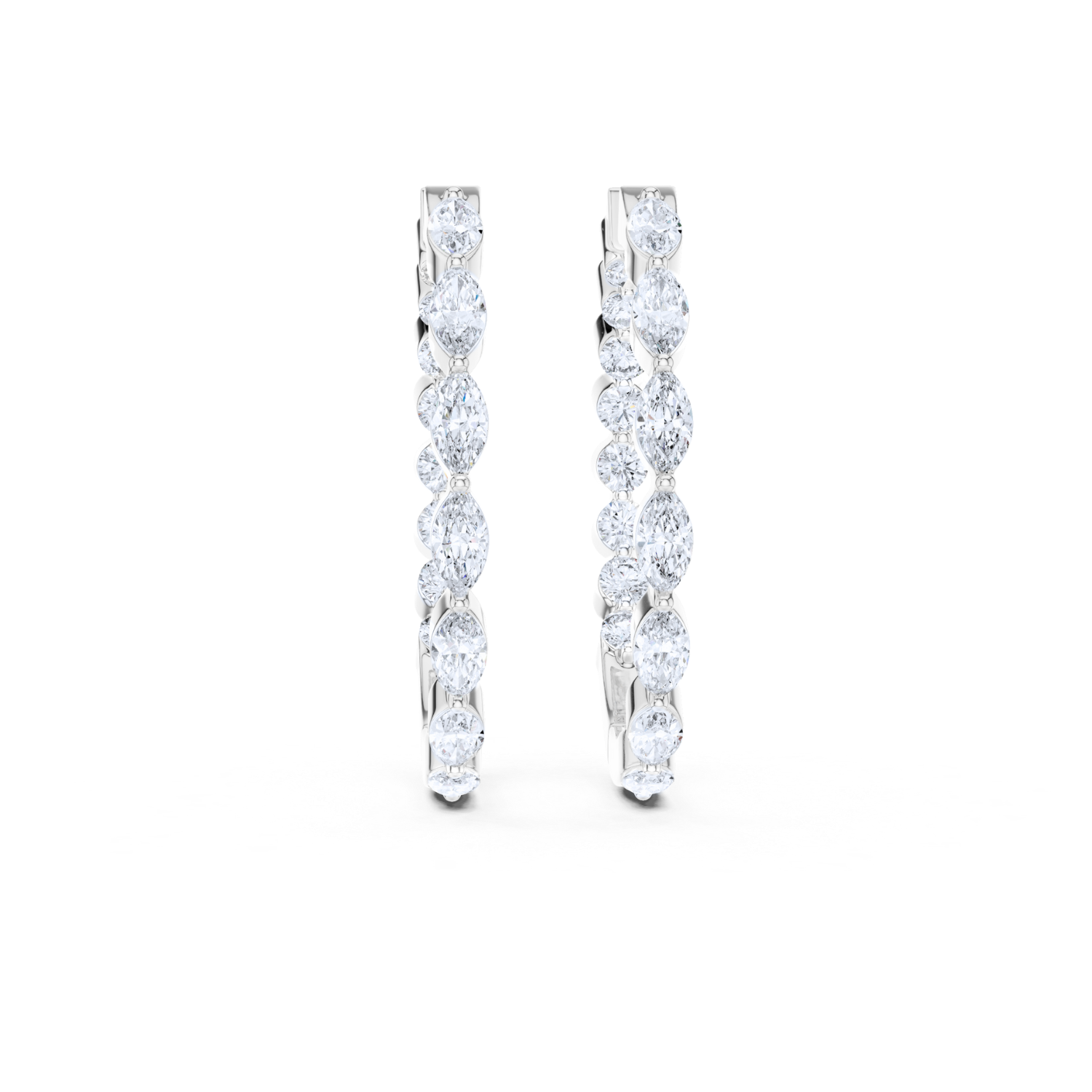 Marquise Elegance Hoop Earrings