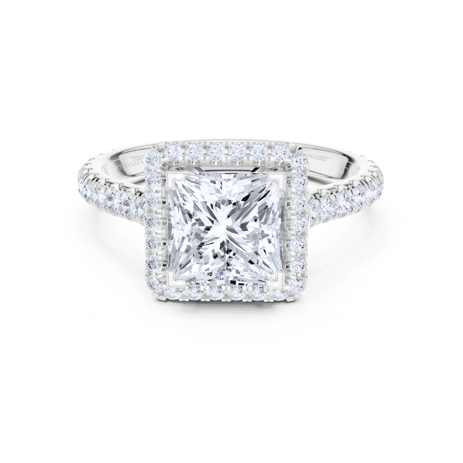 Regal Radiance Halo Princess-Cut Ring