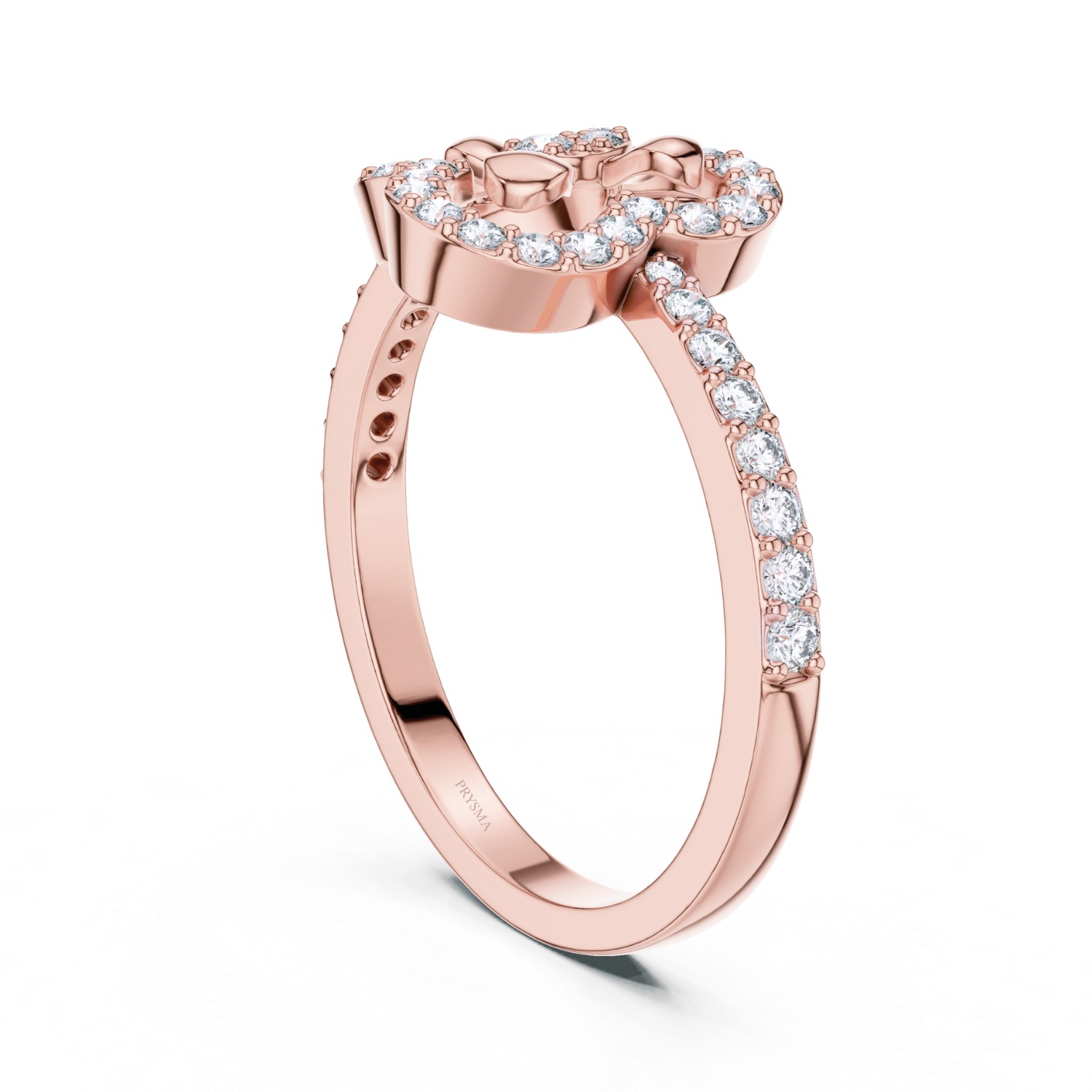 Floral Halo Diamond Ring