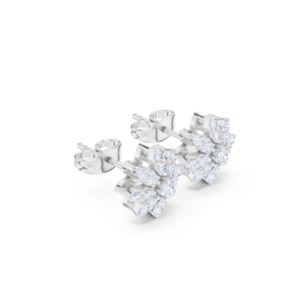 Daisy Bloom Diamond Floral Studs