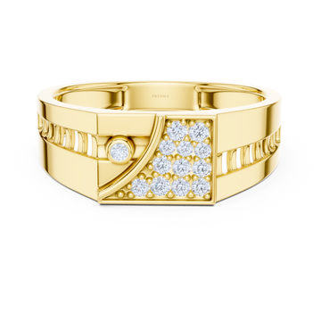 Architectural Diamond Grid Ring