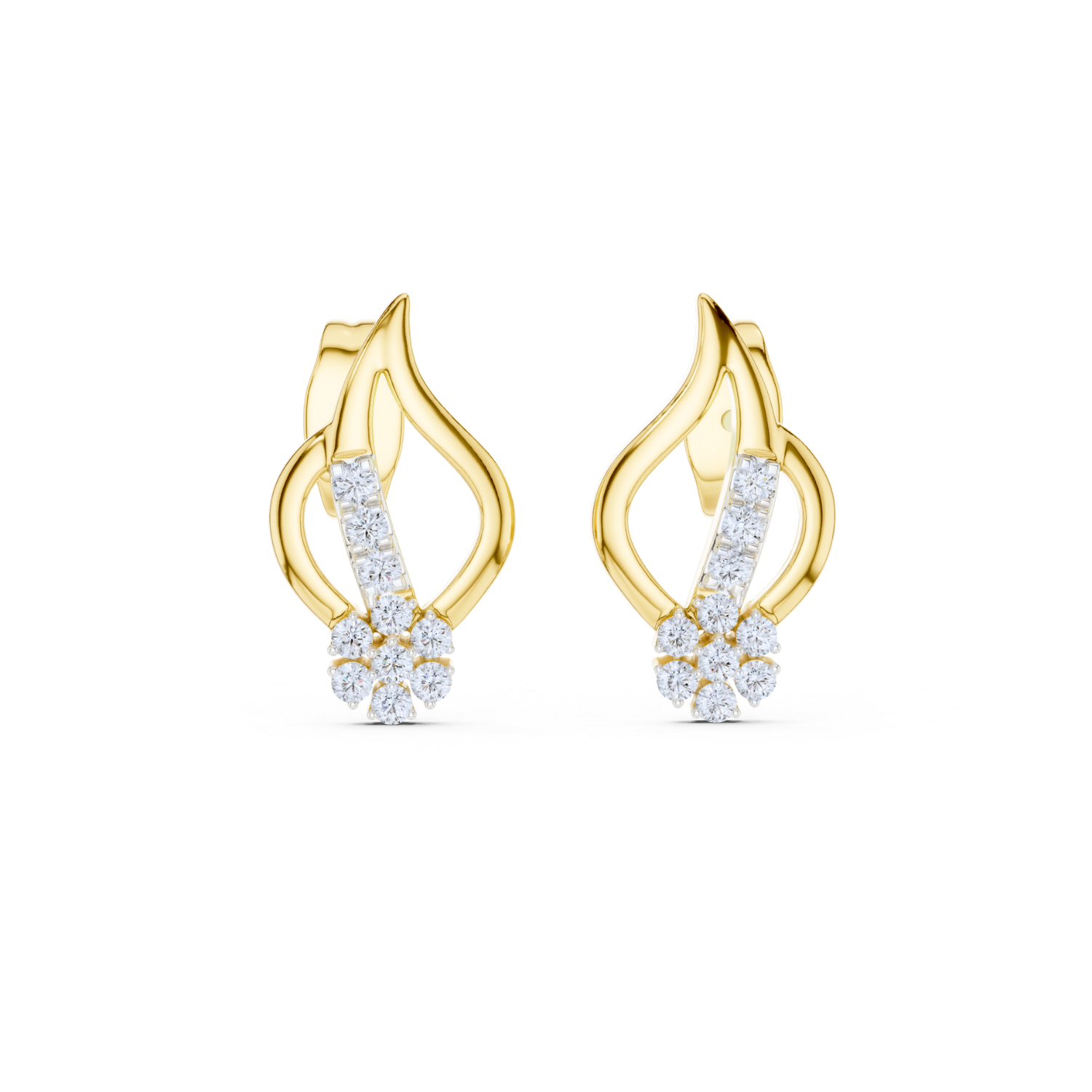 Floral Elegance Diamond Earrings
