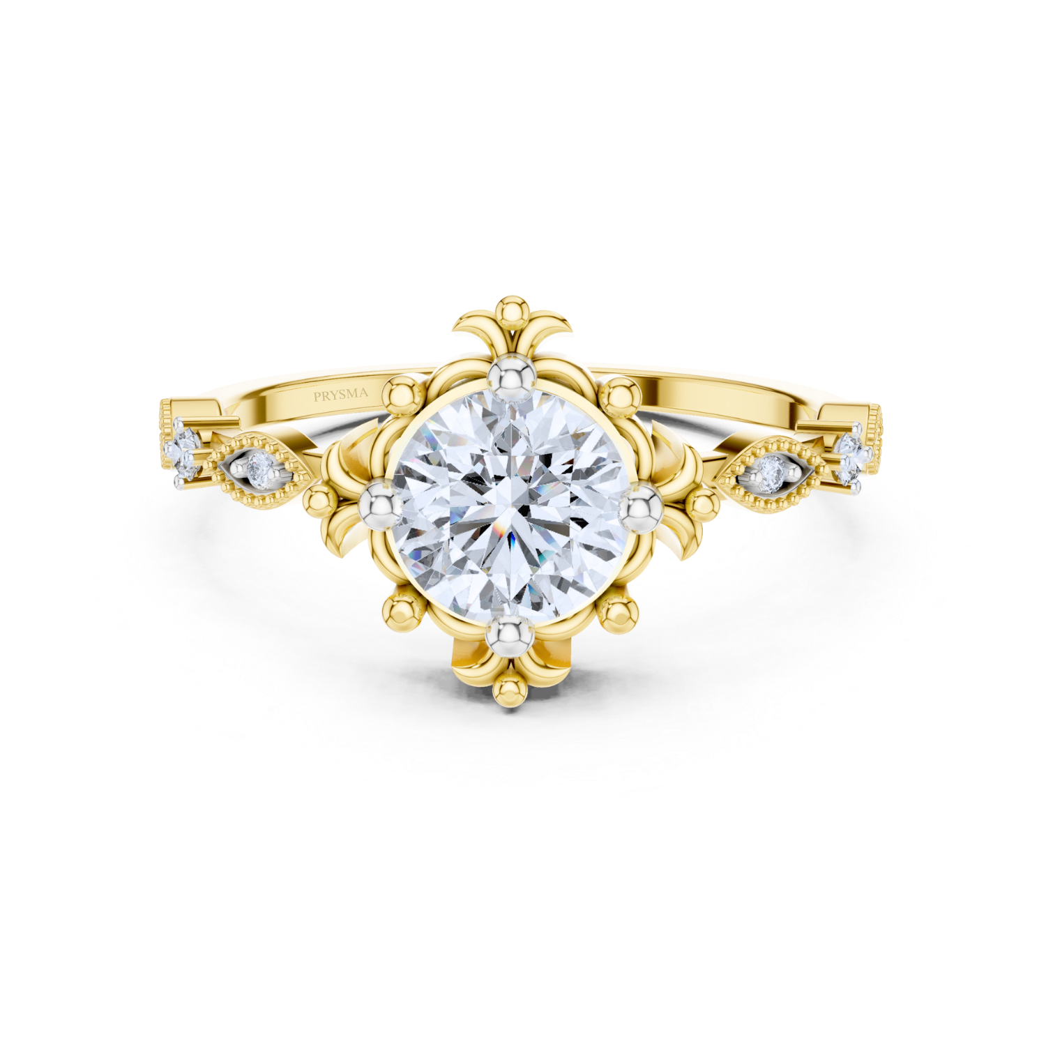 Vintage Floral Diamond Ring