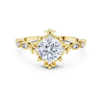 Vintage Floral Diamond Ring
