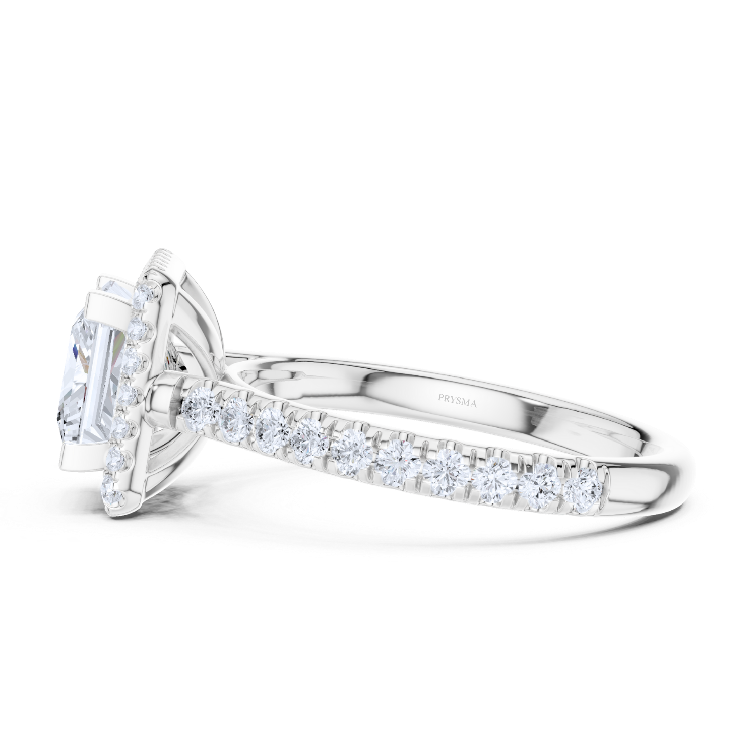 Regal Radiance Halo Princess-Cut Ring