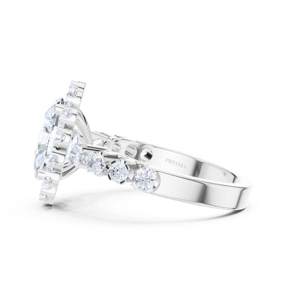 Oval Radiance Blossom Diamond Ring