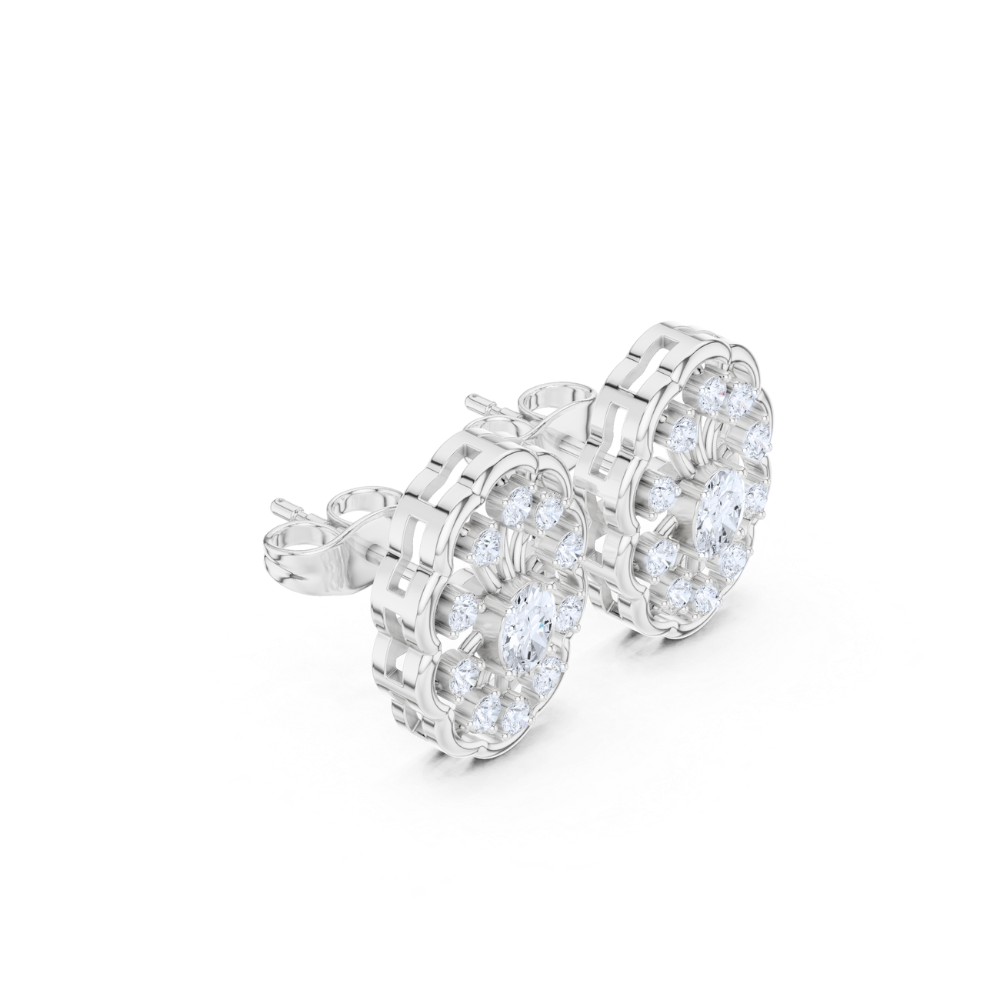 Vintage Radiance Diamond Stud Earrings