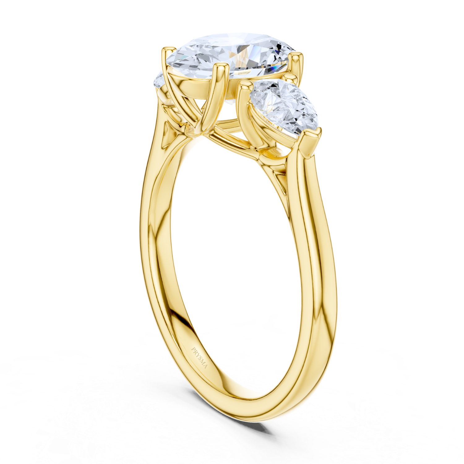 Three-Stone Oval Diamond Ring