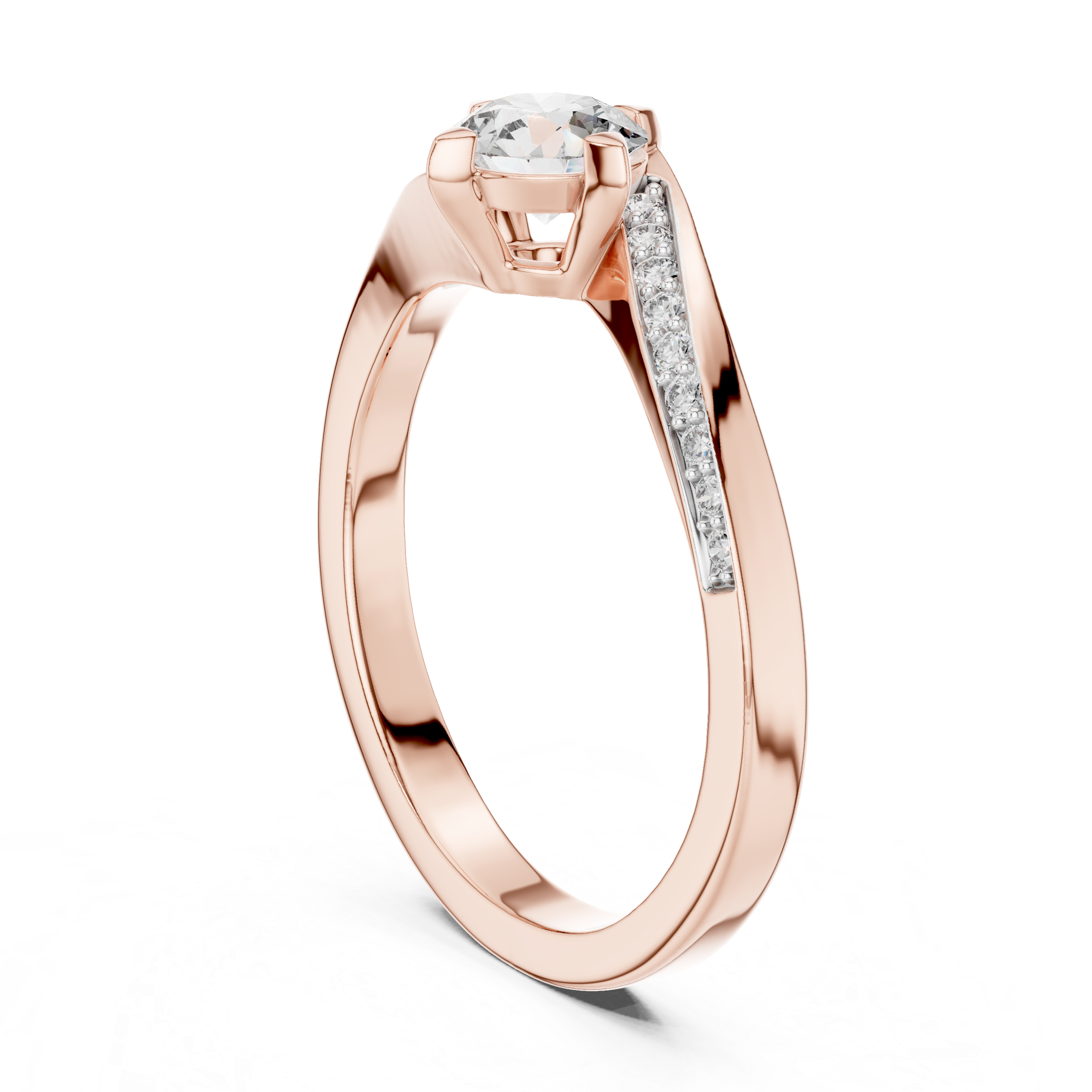 Twisted Elegance Solitaire Ring
