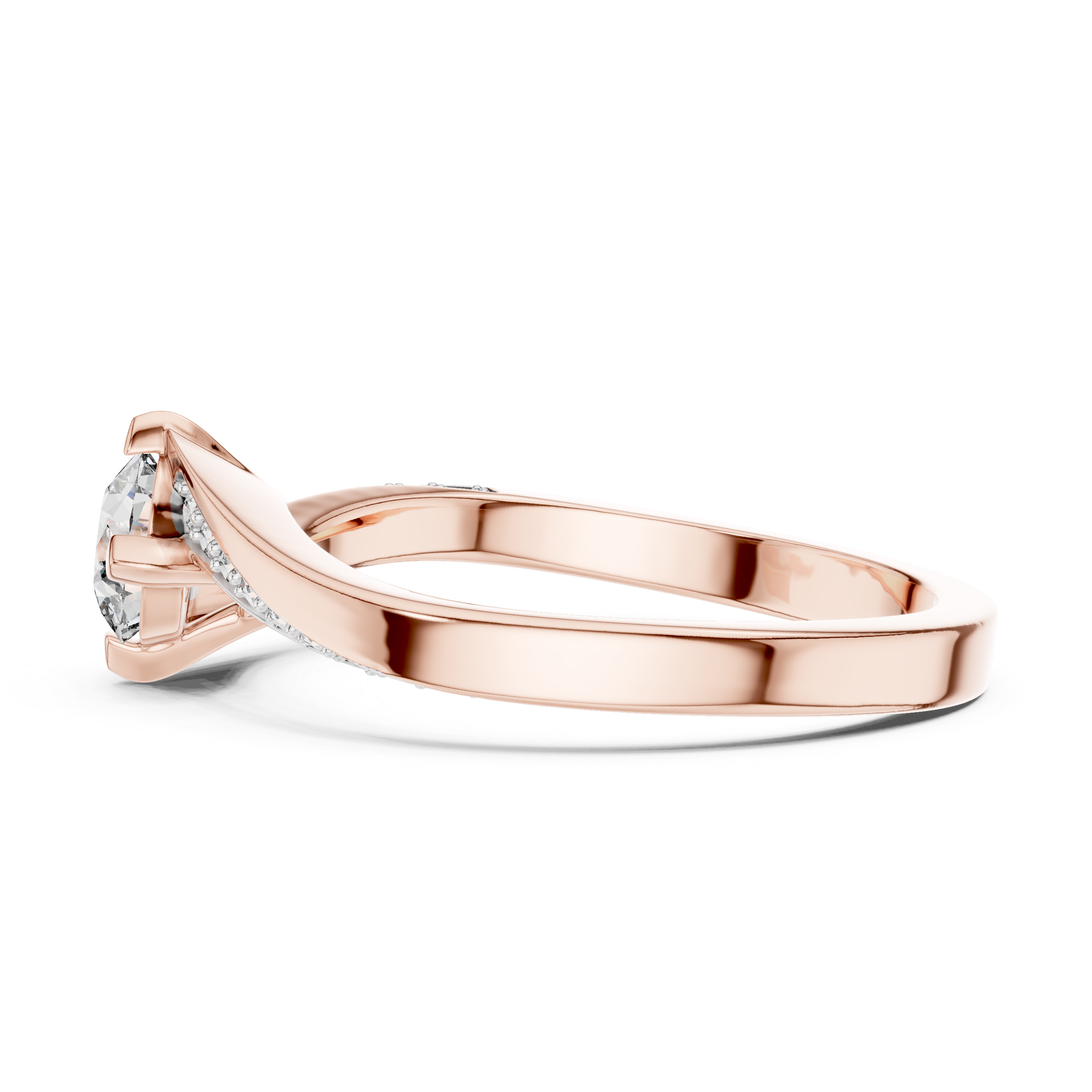 Twisted Elegance Solitaire Ring
