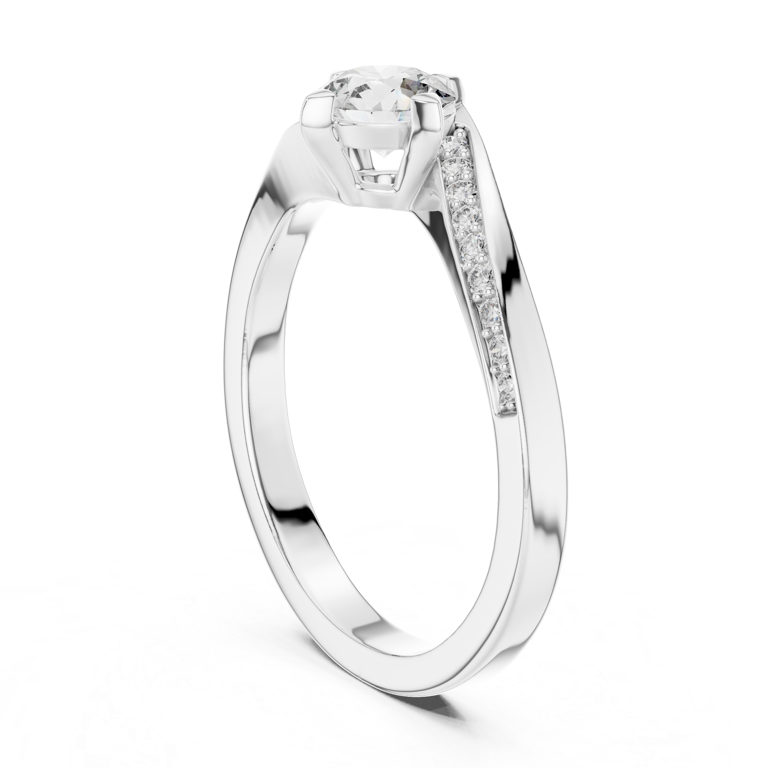 Twisted Elegance Solitaire Ring