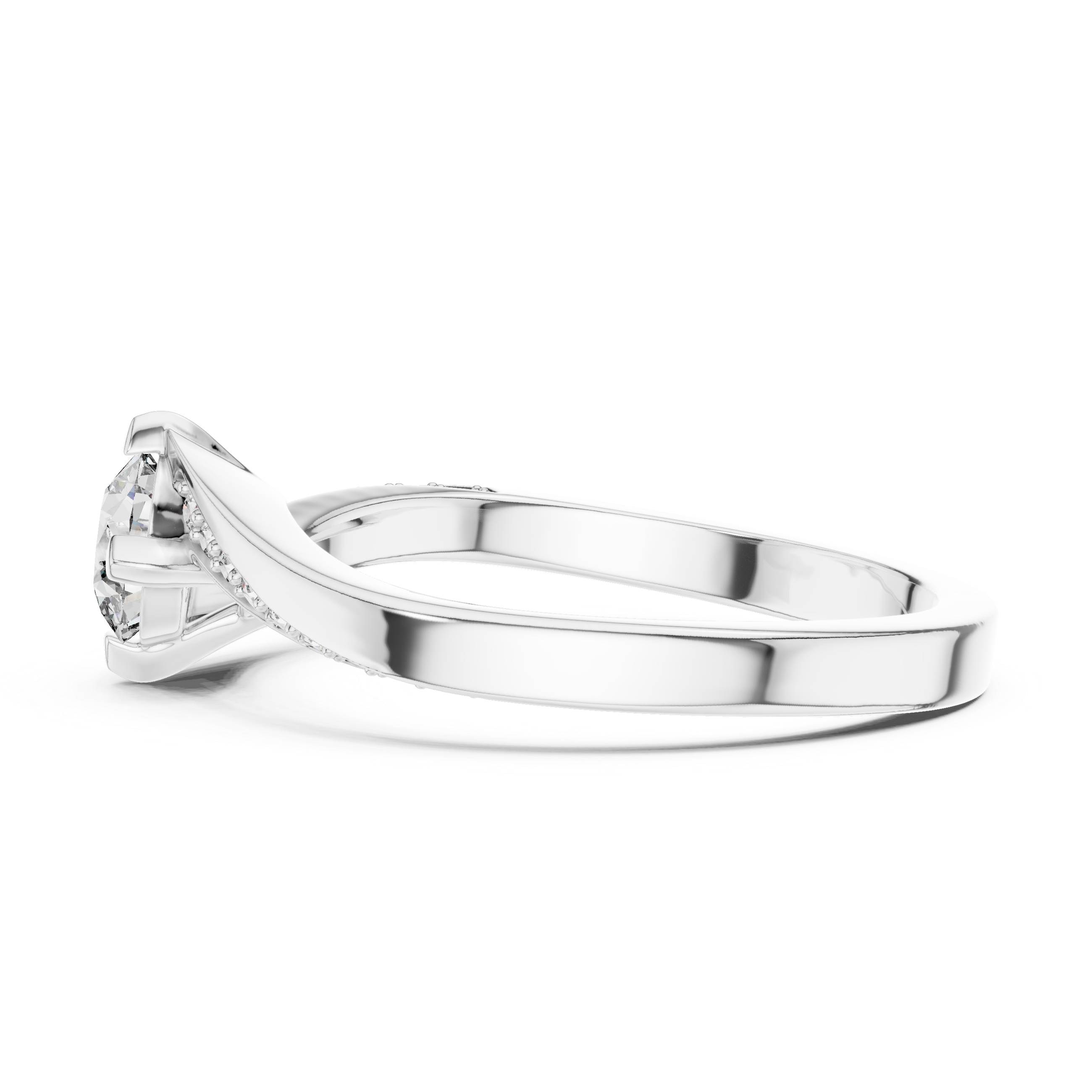 Twisted Elegance Solitaire Ring