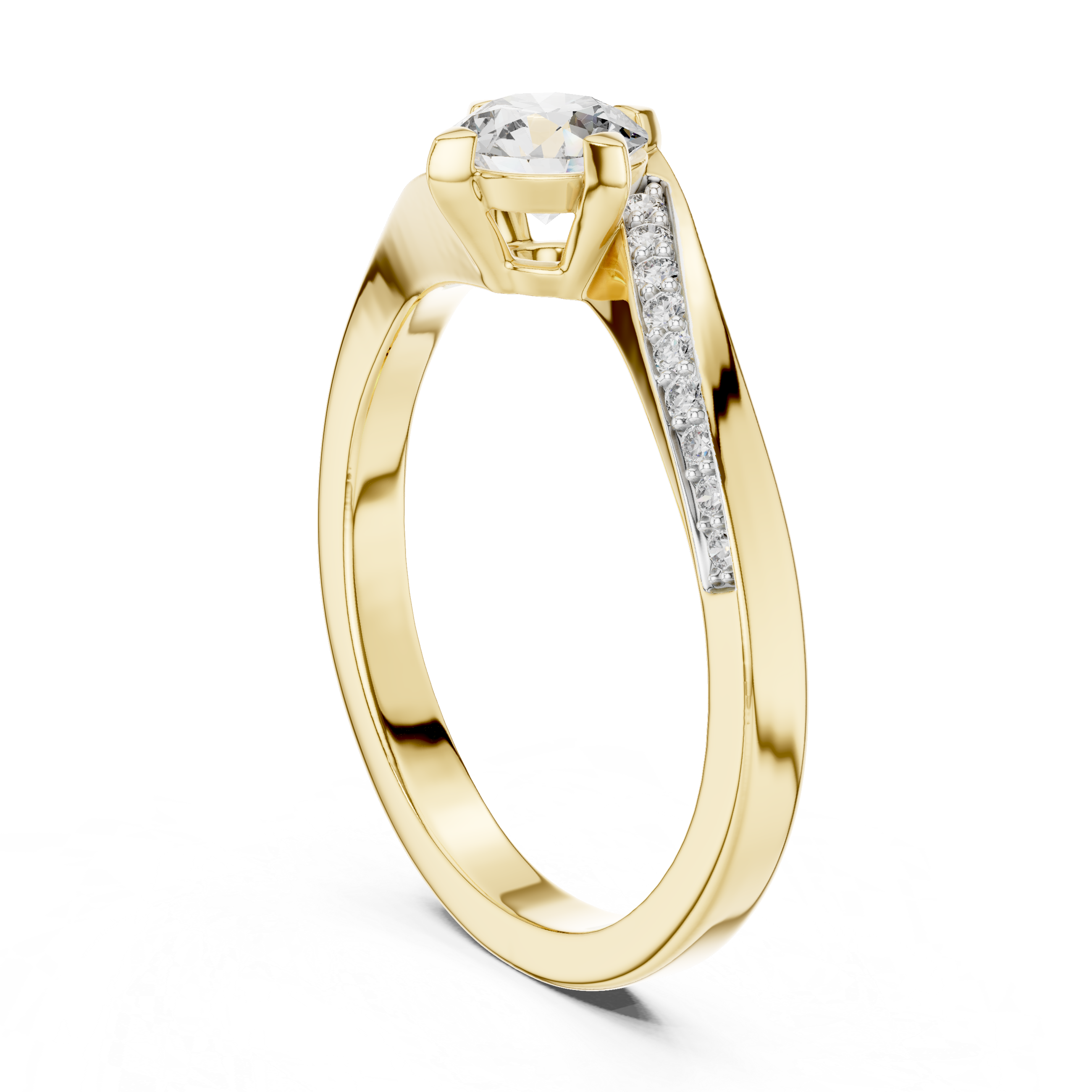 Twisted Elegance Solitaire Ring