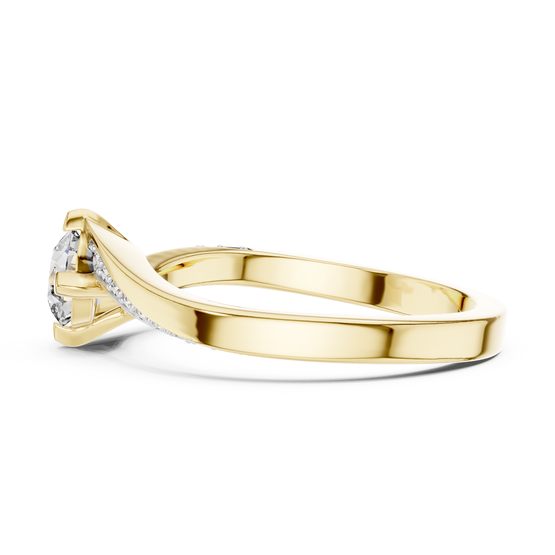 Twisted Elegance Solitaire Ring
