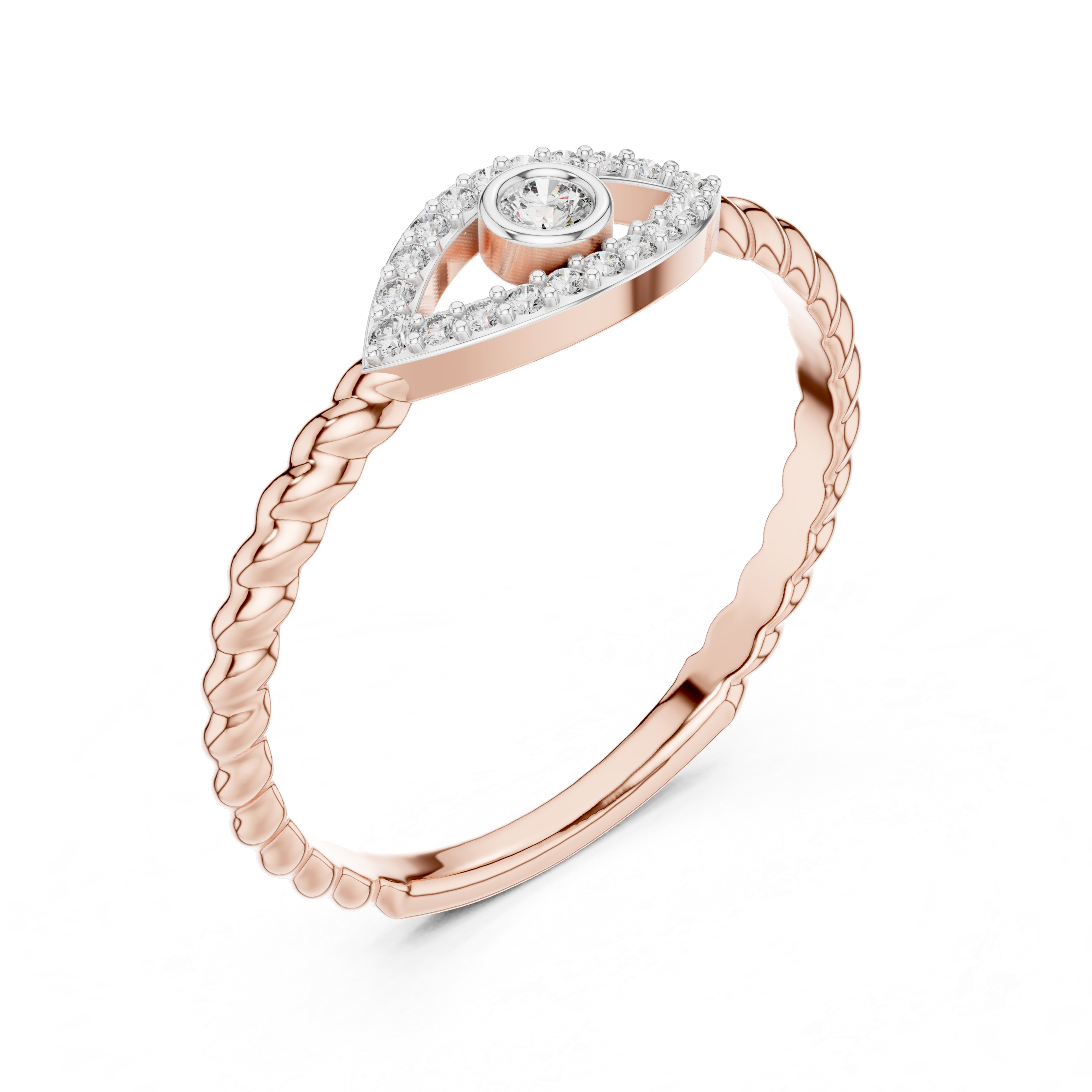 Evil Eye Diamond Ring