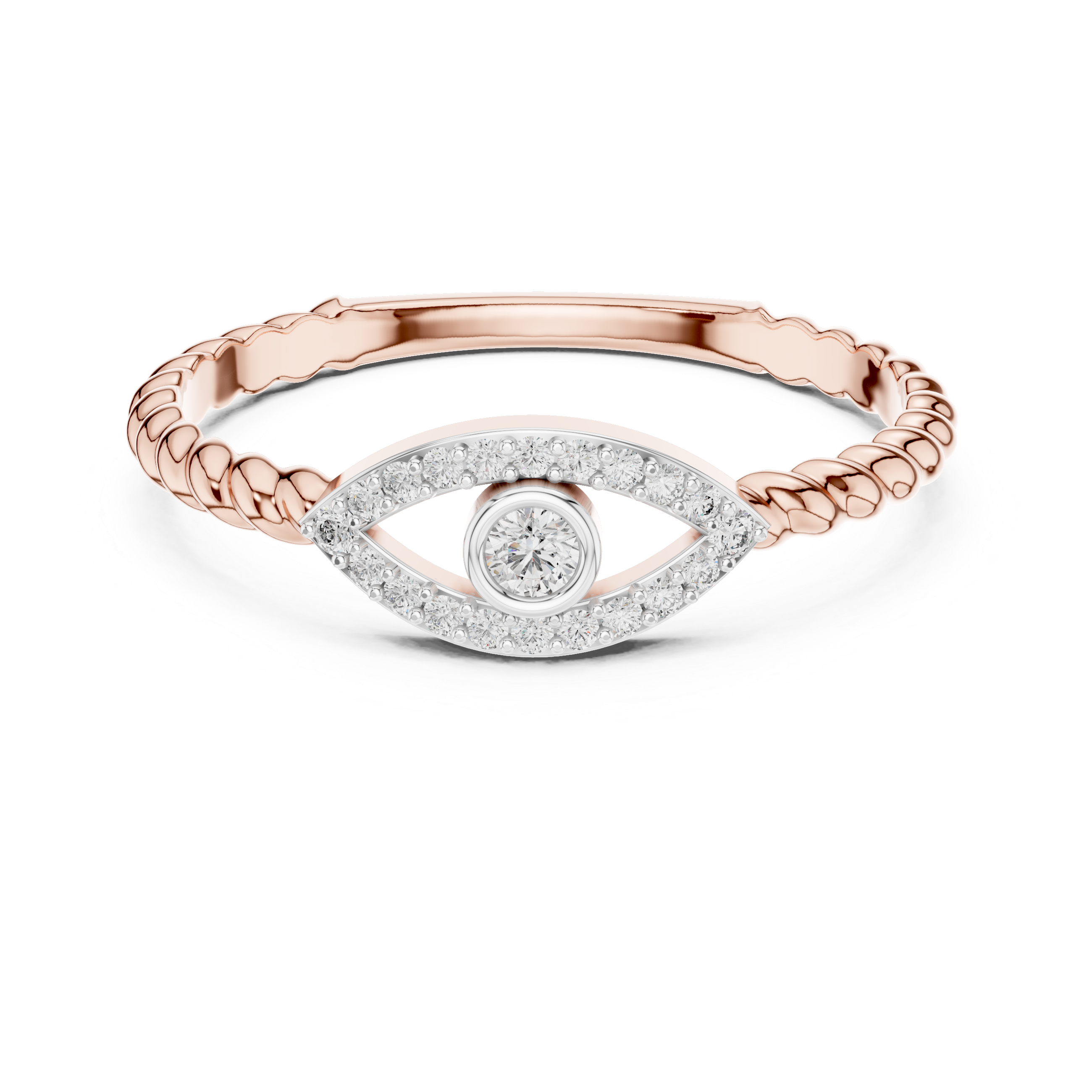 Evil Eye Diamond Ring