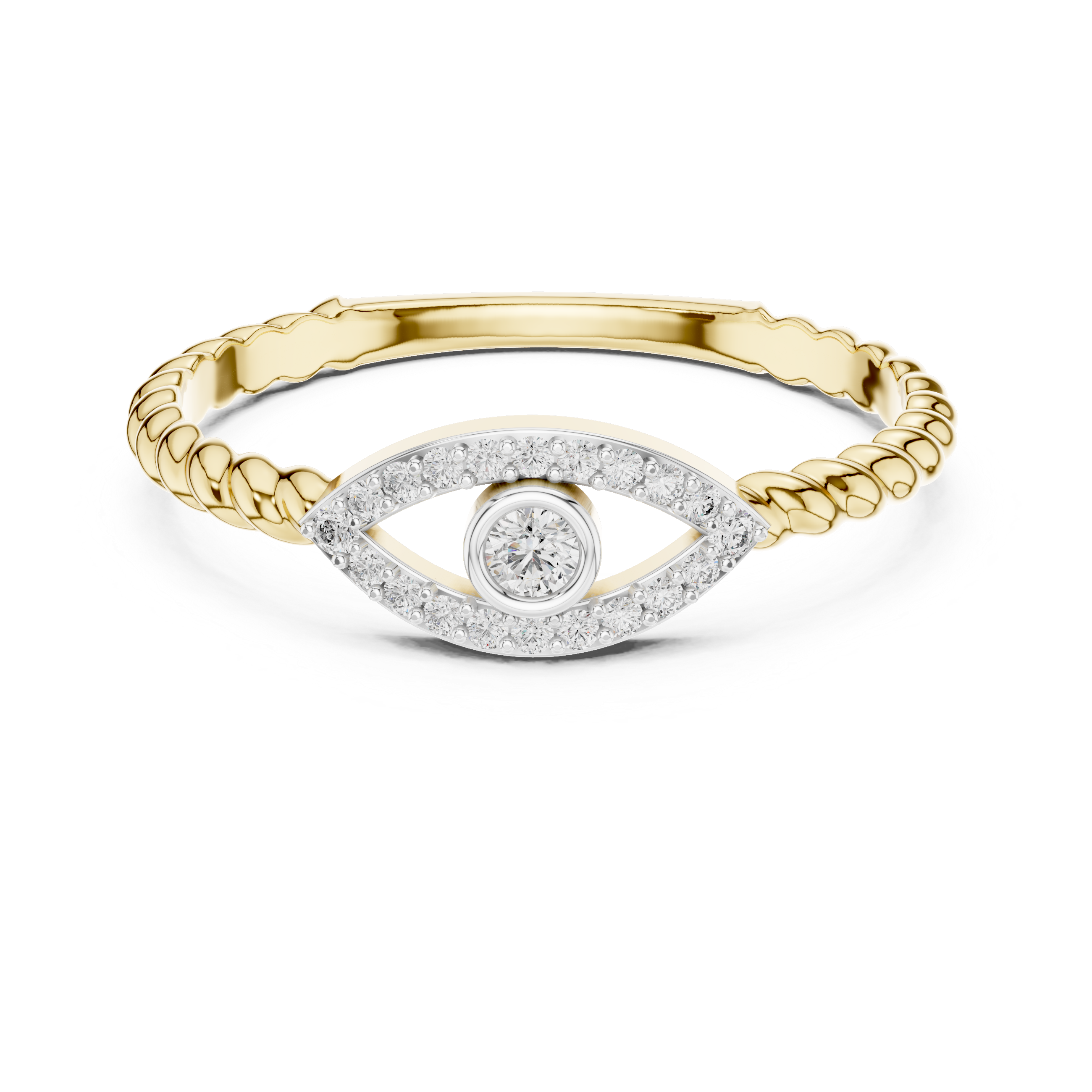 Evil Eye Diamond Ring