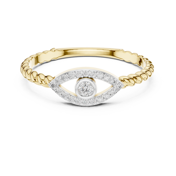 Evil Eye Diamond Ring