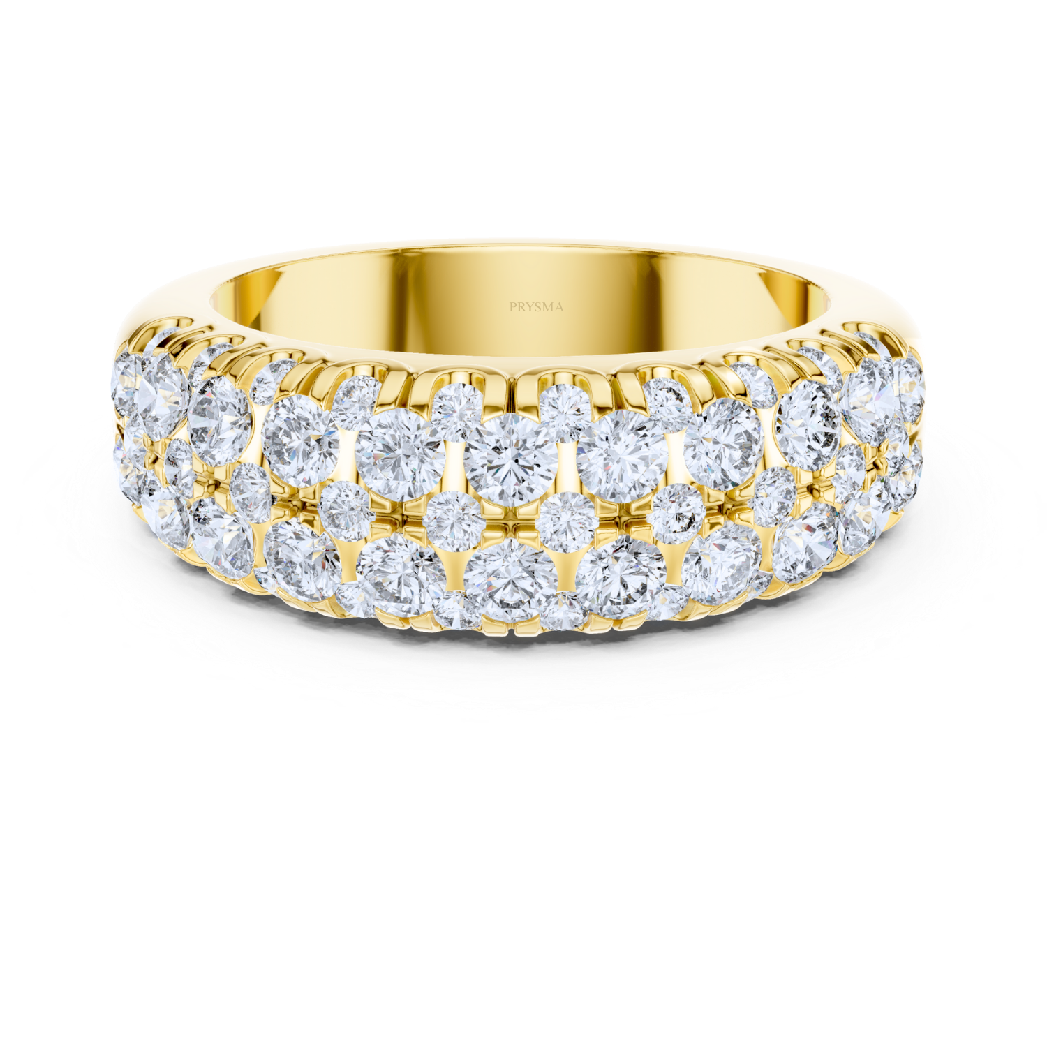 Triple Row Diamond Eternity Band