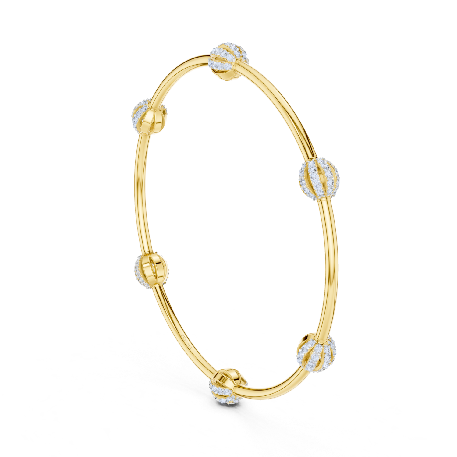 Radiant Bloom Orb Diamond Bangle