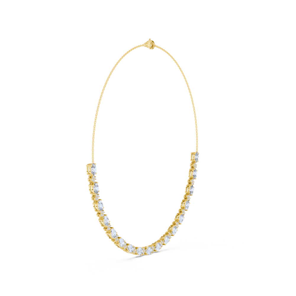 Celestia Oval Diamond Necklace