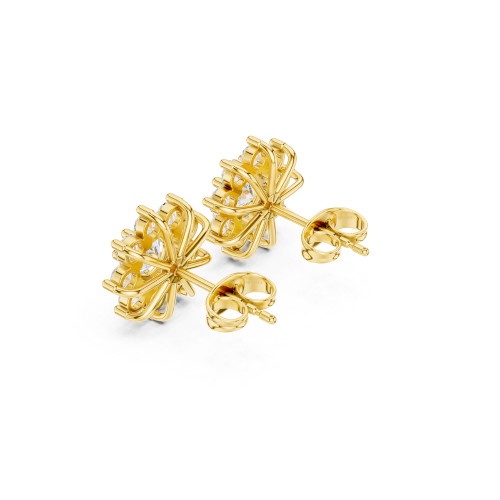 Starlight Cluster Diamond Stud Earrings