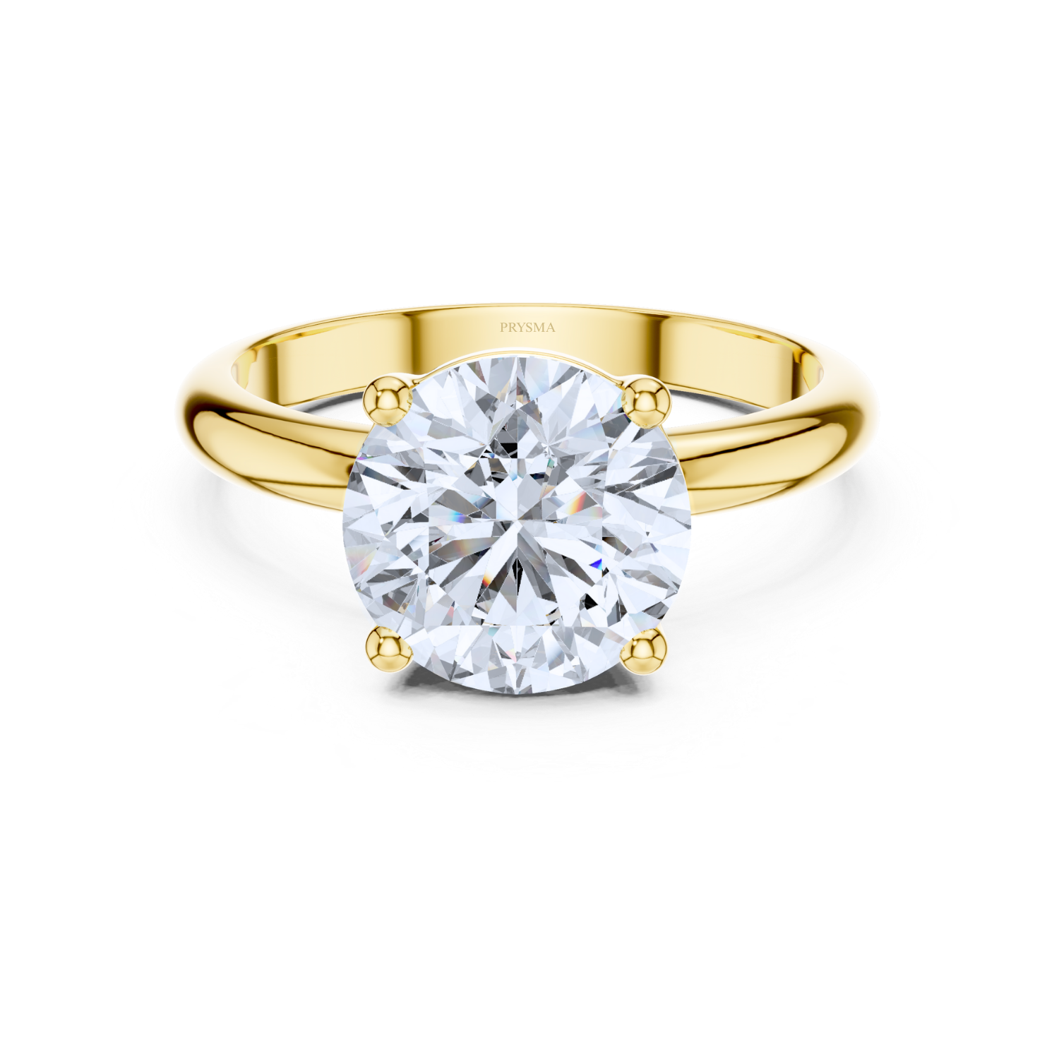 Regal Embrace Round Solitaire Ring
