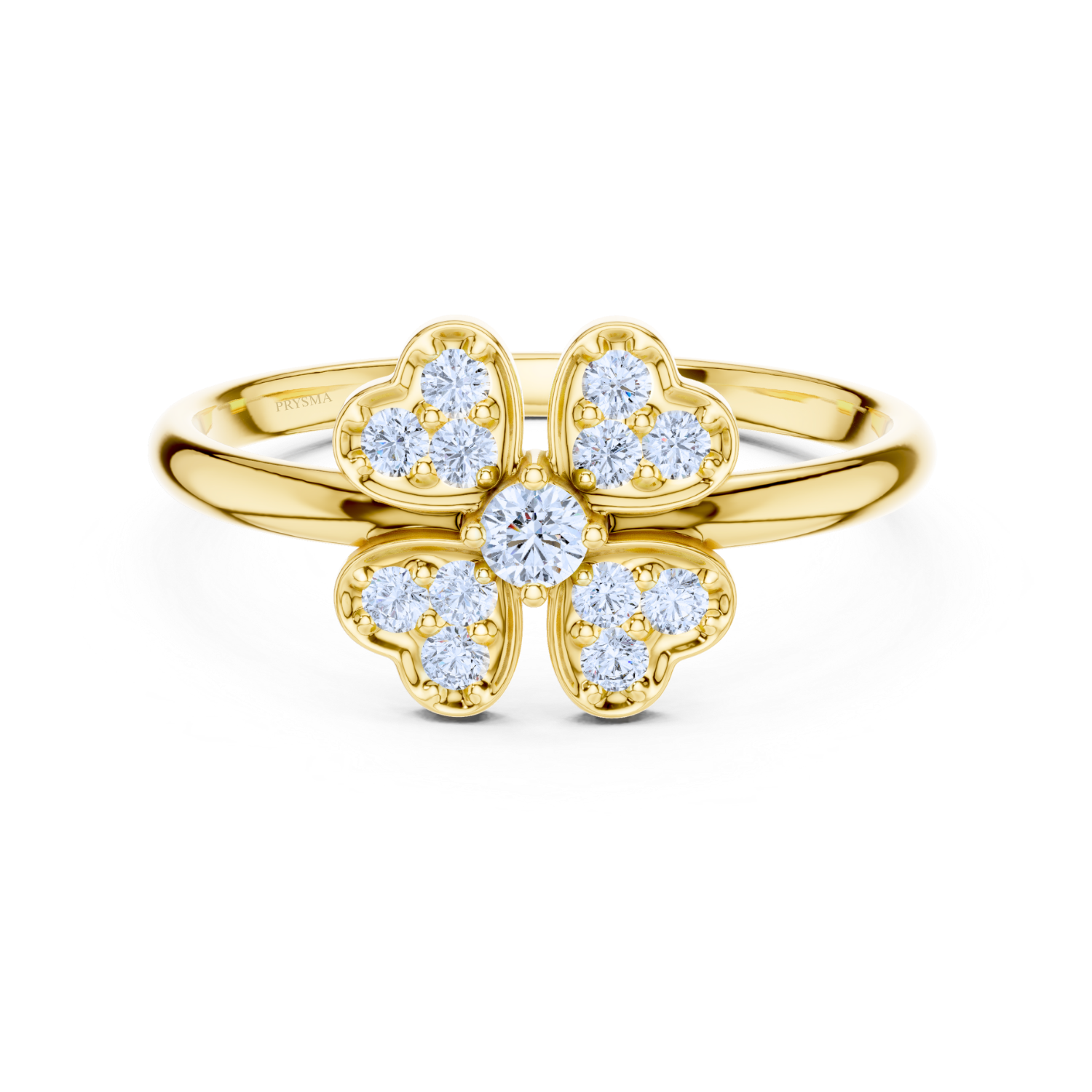 Blooming Diamond Clover Ring