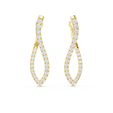 Twisted Elegance Diamond Earrings