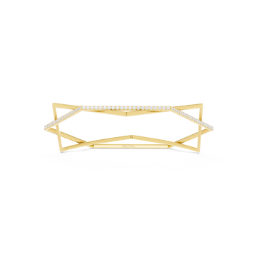 Stellar Edge Geometric Diamond Bracelet