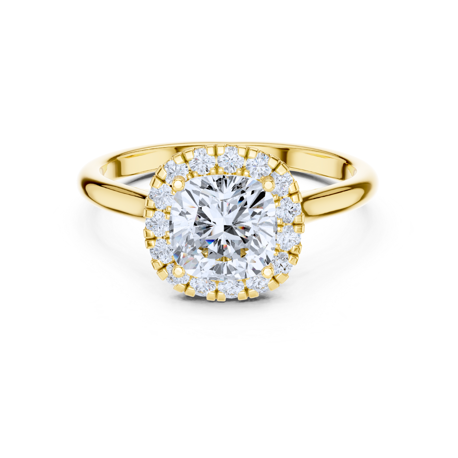 Cushion Halo Diamond Ring