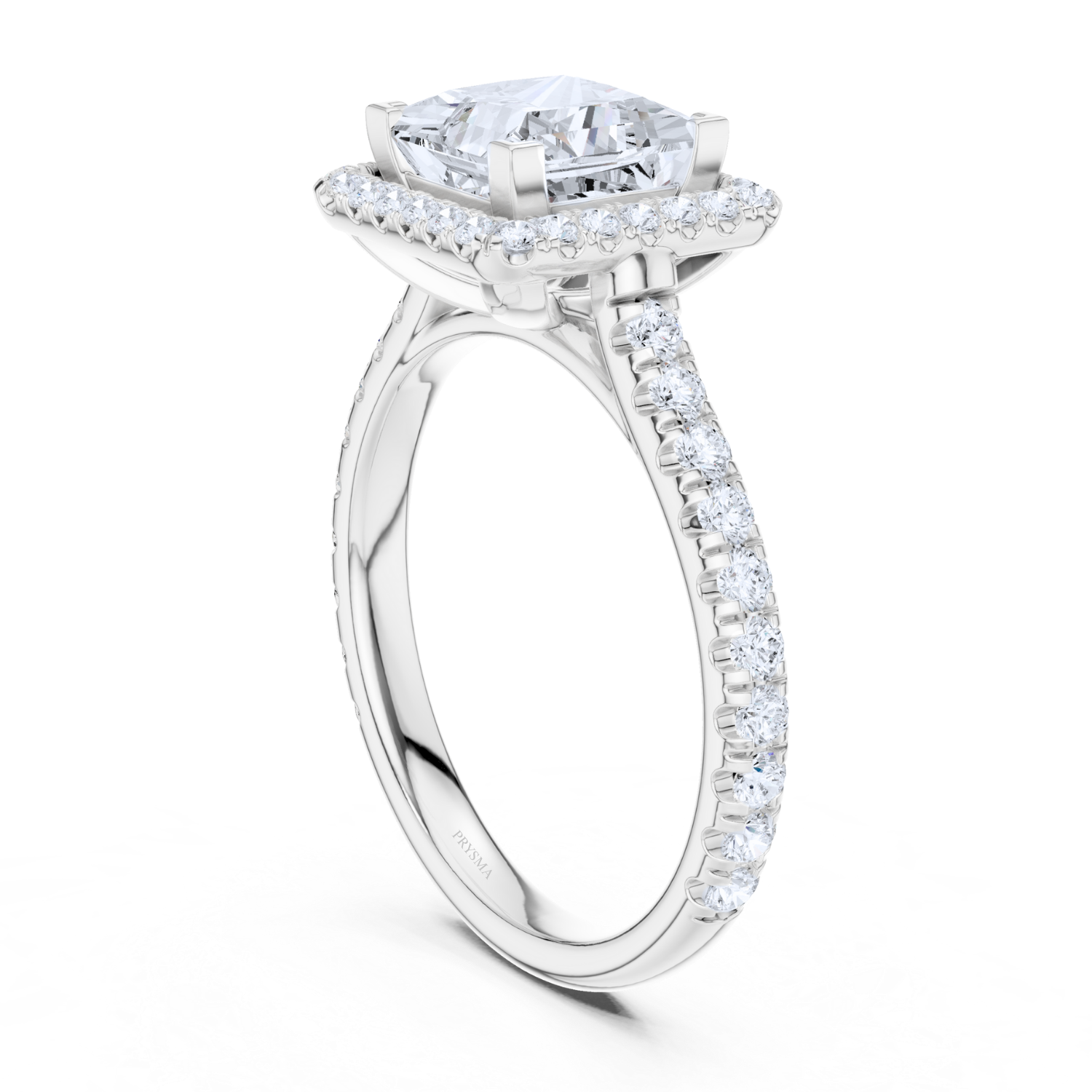 Regal Radiance Halo Princess-Cut Ring