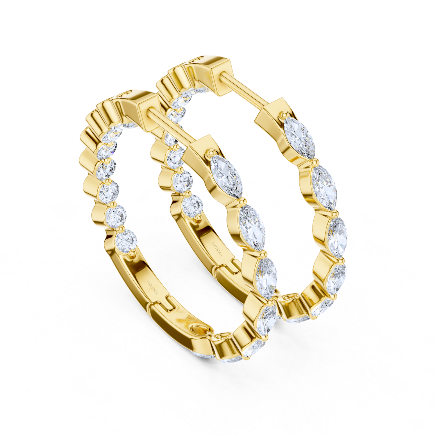 Marquise Elegance Hoop Earrings