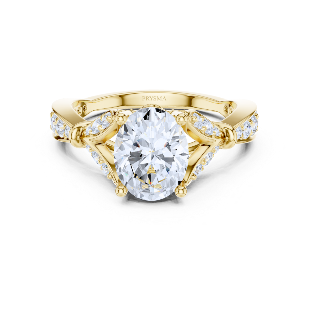 Aurelia Oval Diamond Vine Ring