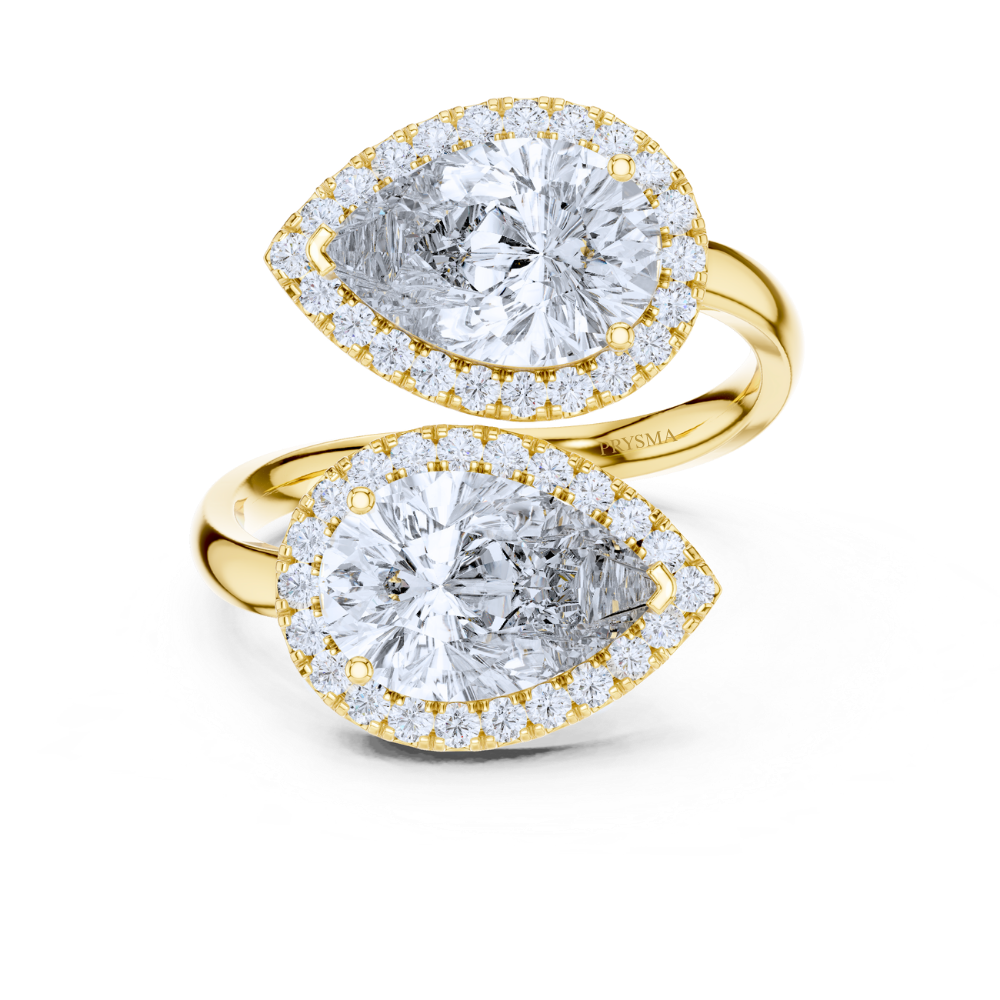 Celestia Pear Duet Ring