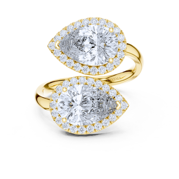 Celestia Pear Duet Ring