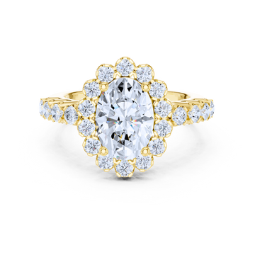 Oval Radiance Blossom Diamond Ring
