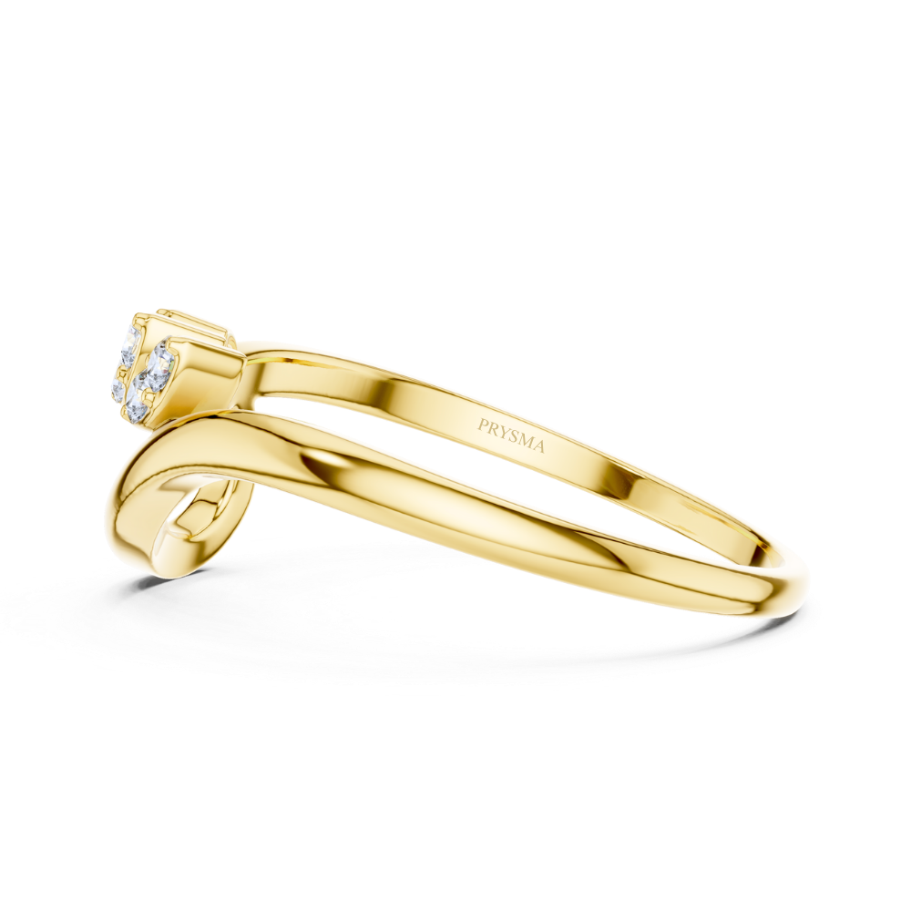 Elegant Leaf Wave Ring