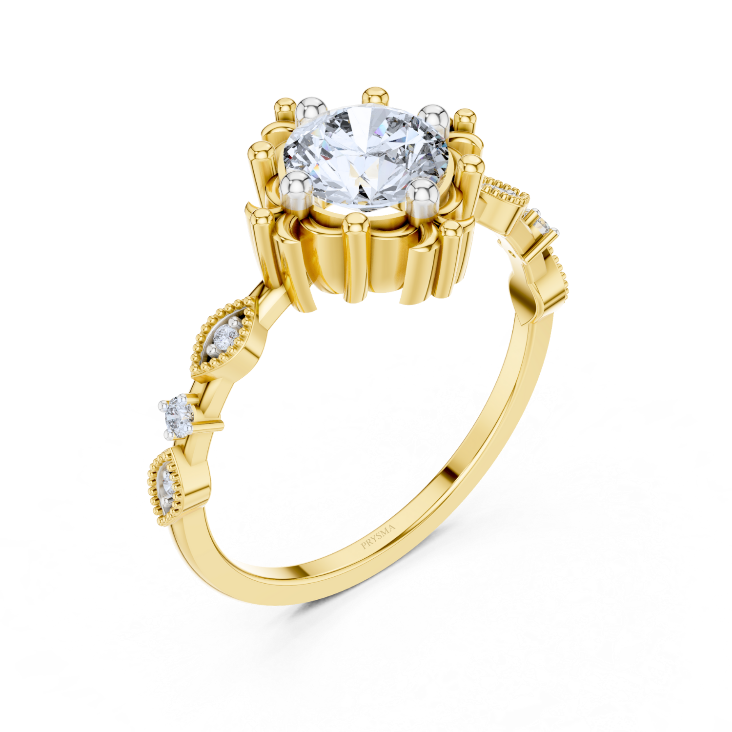 Vintage Floral Diamond Ring