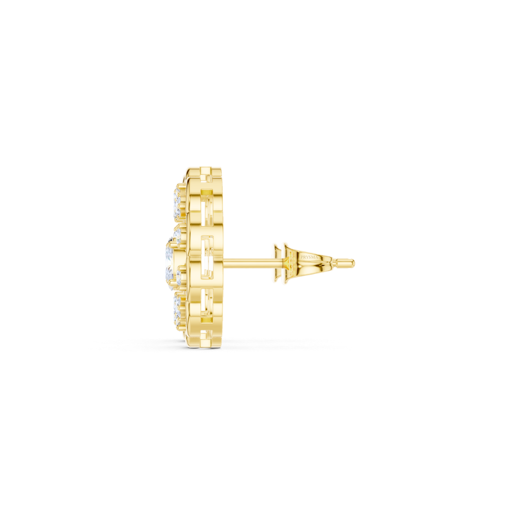 Vintage Radiance Diamond Stud Earrings